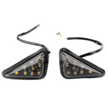 LED-Blinker für Motorräder, gelbes Licht, dreieckiges Design, superhelle, wasserdichte LED-Blinker, universell passend, bündig montierte Blinker