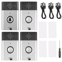 Low Power Consumption FM Wireless Intercom Doorbell Portable Voice Intercom With Two Way Talk Waterproof Design Long Range Signal Adjustable Speaker