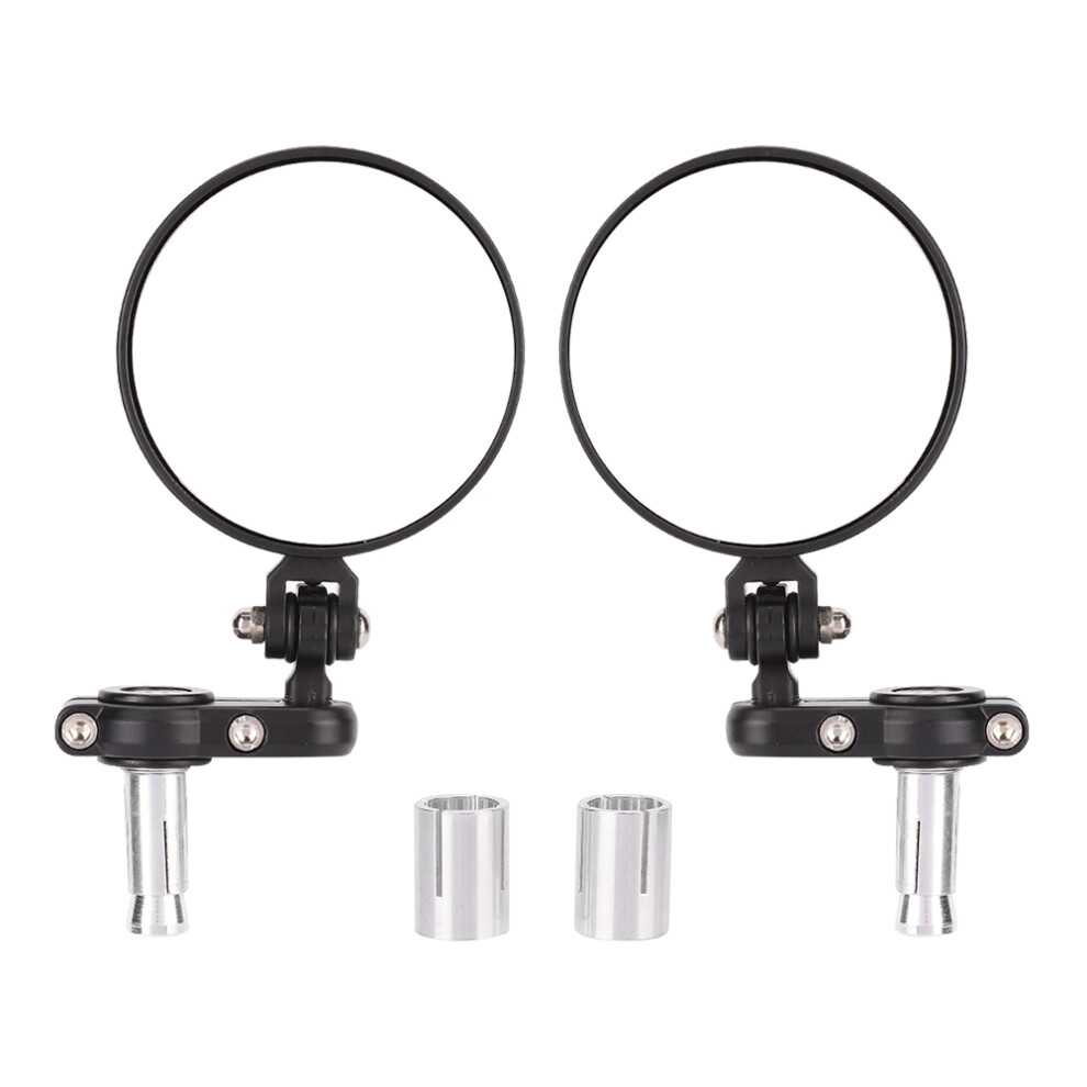 Finish Motorcycle Rearview Mirrors Foldable Design Adjustable Mirror Angle Convex Mirror Wider Angle Universal Fitment Sturdy Construction Cnc Black 9009879108160