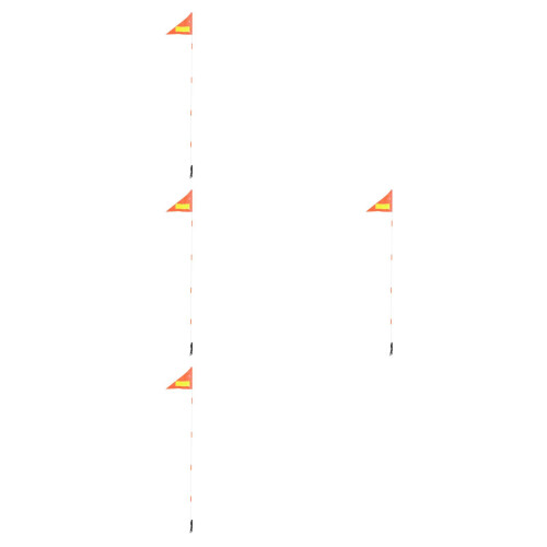 4Pièces Fanions Métal Orange Pour Scooter 2