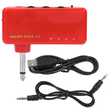 Kompakt gitarrförstärkare med hörlursutgång, multieffekter inklusive delay, reverb, chorus, overdrive, uppladdningsbart batteri,