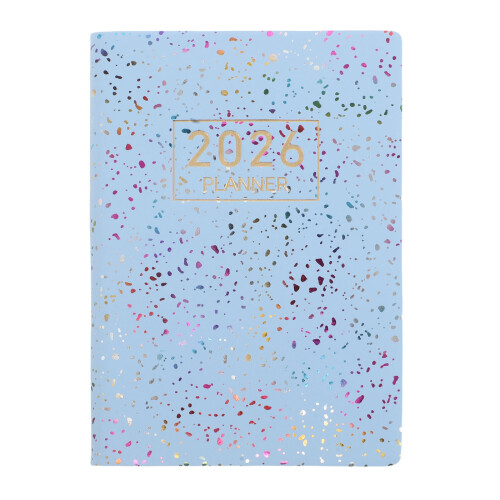 4Pièces Cahier Planning 2026 Ciel PU Format Portable 1