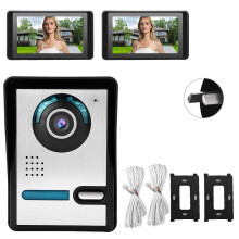 Zwei-Wege-Gegensprechanlage mit 7-Zoll-LCD-Monitor, Video-Türklingel-System, IR-Nachtsicht-Türkamera, kabelgebundenes Video-Türsprechsystem,