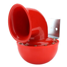 All Weather Conditions Air Horn, Universal Red Electric Horn Super Loud Sound High Quality Metal And ABS Materials Exterior Mounting Wide Range Of