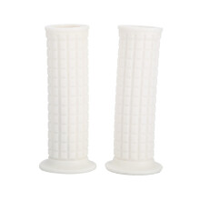 Racing Wing Grips Motorcykel Gummihandtag Bekväma Kraton Gummi Korrosionsbeständiga TPU Styrgrepp För 22mm Motorcyklar Vit Fabrik