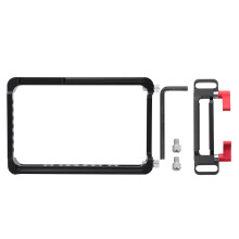 Cage de moniteur professionnelle avec pare-soleil et protection d'écran pour boîtier ultra-compact Atomos Ninja avec trous de vis 1/4 et 3/8 pour