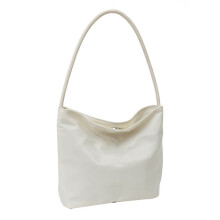 Zachte leren hobo tas met veelzijdige halvemaanvorm, crossbodytas voor dames. Anti-diefstal ontwerp, ruim compartiment, verstelbare schouderband.