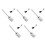 5Pcs Silver Iron Fireplace Long Handle Coal Ash Cleaning Tool 9
