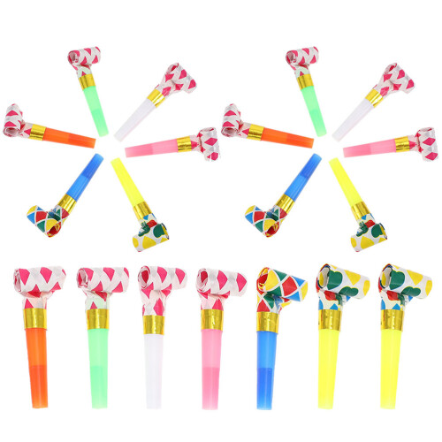 80Pcs Assorted Party Horns PVC Blowouts Fun Noise Makers 1