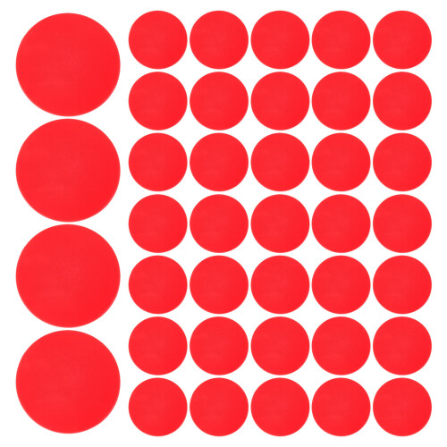 500Pcs Plastic Chips Red Colored Game Markers for Home Use 1