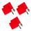 6Pcs Lightweight Red Referee Flags Handheld Signal Flags for Matches 1