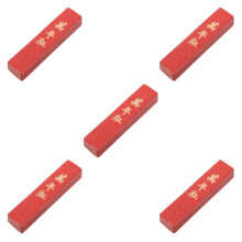 5Pcs Red Grinding Ink Block Handmade Chinese Ink Stick for Artists