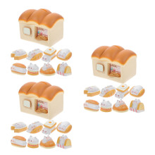 3Sets Resin Mini Cat Figurines Assorted Colors Decorative Piggy Bank