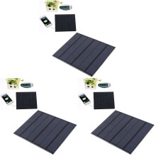 3Pcs Black Solar Panel USB Charger Fast Charging Weatherproof Design