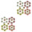 10Pcs Miniature Flower Cluster Decor with Bright 1