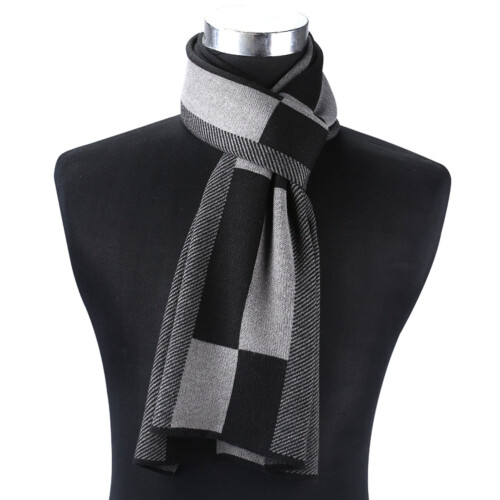 2Pièces Écharpes Hommes Hiver Mode Et 1