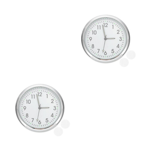 Set Of 2 Digital Car Clock With Workmanship Button Battery