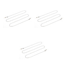 3Pcs Durable Silver Sunglasses Chain Women Eyewear Retainer Strap