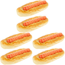 6Pcs Burgers Prop High-Grade PU Fake Burger Model Photo & Display