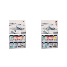 2Sets Multi-Color Chinese Painting Pigment Set for Traditional Drawing