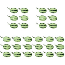 30Pcs Miniature Watermelon Dollhouse Props Assorted Color Fruit Models