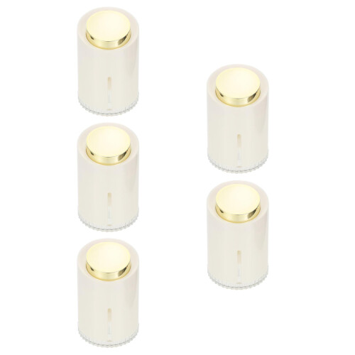 5Pcs Acrylic Pressing Type Toothpick Holders White Desktop Storage Box