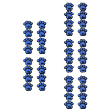 40Pcs Blue Silicone Snowboard Grip Pads Collision Protection Stickers