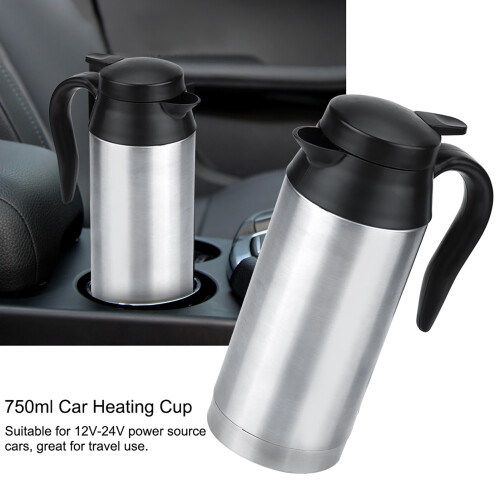 12V Electric Car Kettle Vacuum Insulation Technology Sealed Rubber Band Lid Digital LCD Temperature Display Automatic Heating Function Red Green 2