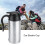 12V Electric Car Kettle Vacuum Insulation Technology Sealed Rubber Band Lid Digital LCD Temperature Display Automatic Heating Function Red Green 4
