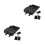 2Ensembles Support Navigation Avec Double Port USB En ABS Noir 7