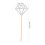 100Pcs Glitter Silver Cake Topper for Party Wedding Events 2