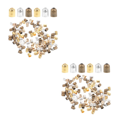 6Packs DIY Earring Buckles Tassel Caps Assorted Color Creative Use 1