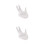 2Pièces Support Céramique Main Blanche Pour Ocarina Présentation 6