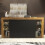 Sideboard Eden 164cm - Dark Oak & Black Matt Doors and LED Lights 5