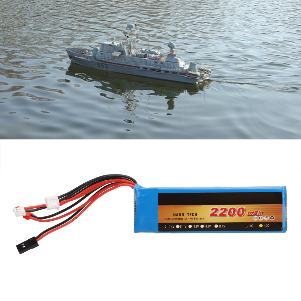 2S 7.4V 2200Mah 8C Lipo Battery For T6j T8fg Transmitters 9491387245008