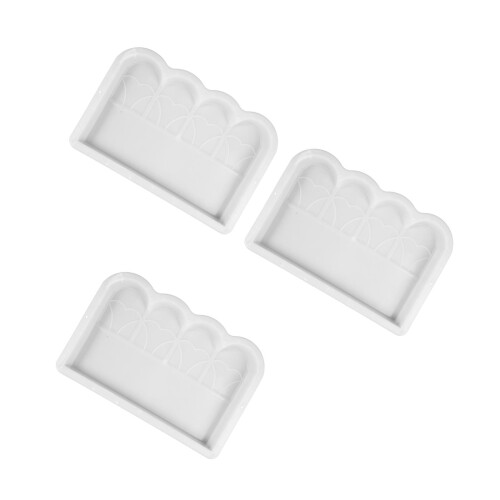 3Pcs White Plastic Mold for Cement Handy Craft Bricks Durable 2