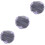 3Pièces Bonnet De Bain Violet Satiné Protection Longs 4