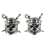 Pirate Skull with Crossed Swords Cufflinks 2