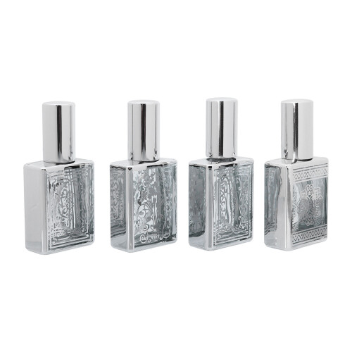 8Pièces Flacons Spray Sub Verre Argenté Compact Pour Essences 1