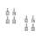 8Pièces Flacons Spray Sub Verre Argenté Compact Pour Essences 5