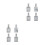 8Pièces Flacons Spray Sub Verre Argenté Compact Pour Essences 7
