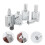 8Pièces Flacons Spray Sub Verre Argenté Compact Pour Essences 11