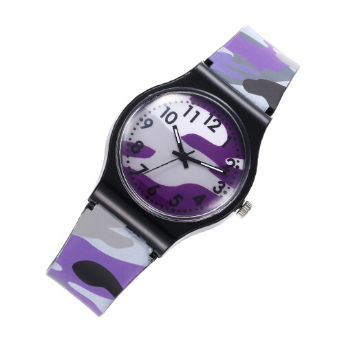 2Pièces Enfants Camouflage Étanches Violet Ajustables Durables 2