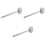 3Pcs Premium Alloy Meat Pounder Silver Kitchen Meat Tenderizer Tool 3