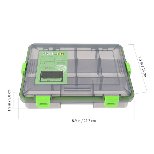2 Pcs Fishing Gear Storage Box Grid Handle Pp Resin Matte 1