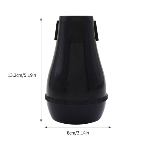 2Pièces Accessoire Sourdine Trombone ABS Noir Usage Instrument 1