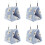 4Pcs Blue Warm Nest for Small Pets Hamster Hideout Rabbit Resting Bed 5