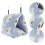 4Pcs Blue Warm Nest for Small Pets Hamster Hideout Rabbit Resting Bed 10