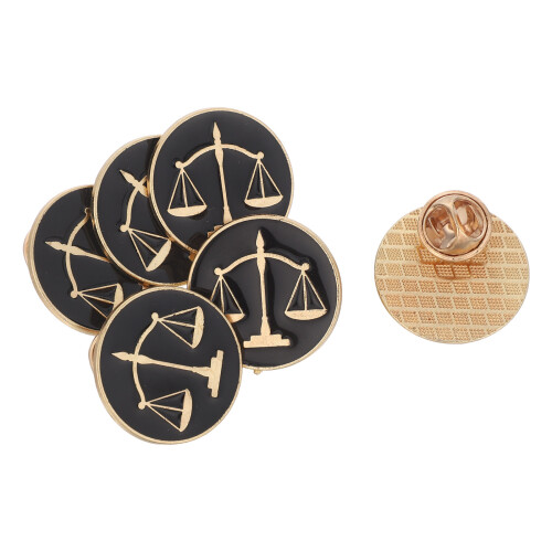 24Pièces Épingles Broche Justice Métal Pour 2