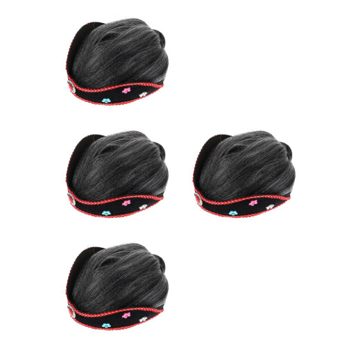 4Pièces Perruques Cosplay Rouges Confortables Pour Enfants 2